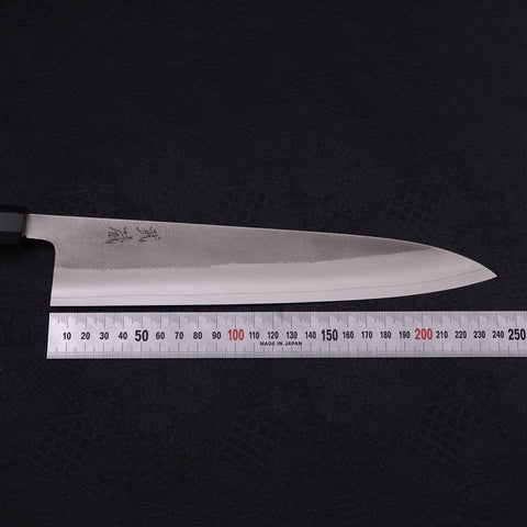 Gyuto SKD11 Nashiji Manche en Buffle et Ébène 240mm-[Musashi]-[Couteaux de cuisine japonais]