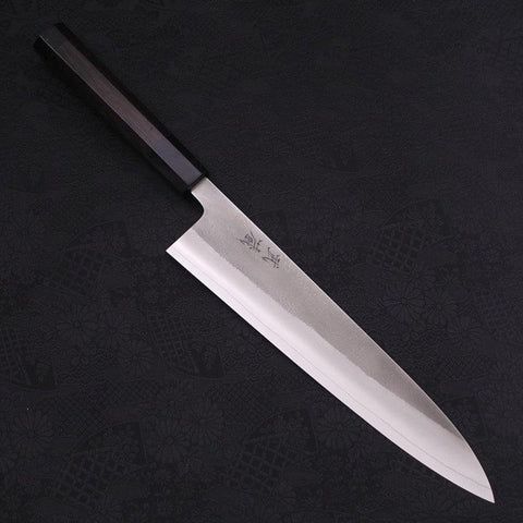 Gyuto SKD11 Nashiji Manche en Buffle et Ébène 240mm-[Musashi]-[Couteaux de cuisine japonais]