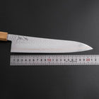 Gyuto SLD Damas coloré Tsuchime au Nickel Manche en Olivier 210mm Édition limitée-[Musashi]-[Couteaux de cuisine japonais]