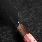 Gyuto SLD Miroir Manche en Buffalo et Érable Rose foncé 210mm-[Musashi]-[Couteaux de cuisine japonais]