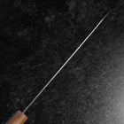 Gyuto SLD Miroir Manche en Buffalo et Érable Rose foncé 210mm-[Musashi]-[Couteaux de cuisine japonais]