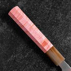 Gyuto SLD Miroir Manche en Buffalo et Érable Rose foncé 210mm-[Musashi]-[Couteaux de cuisine japonais]