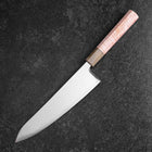 Gyuto SLD Miroir Manche en Buffle et Érable Rose clair 210mm-[Musashi]-[Couteaux de cuisine japonais]