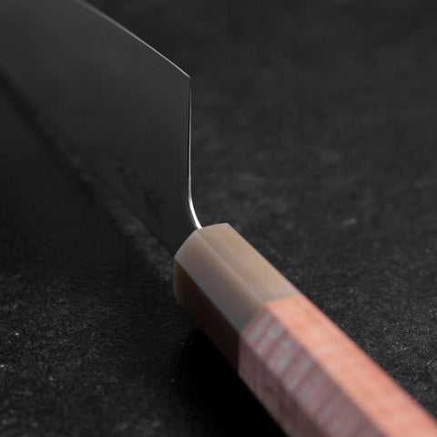 Gyuto SLD Miroir Manche en Buffle et Érable Rose clair 210mm-[Musashi]-[Couteaux de cuisine japonais]