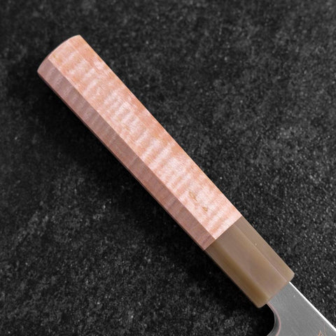 Gyuto SLD Miroir Manche en Buffle et Érable Rose clair 210mm-[Musashi]-[Couteaux de cuisine japonais]