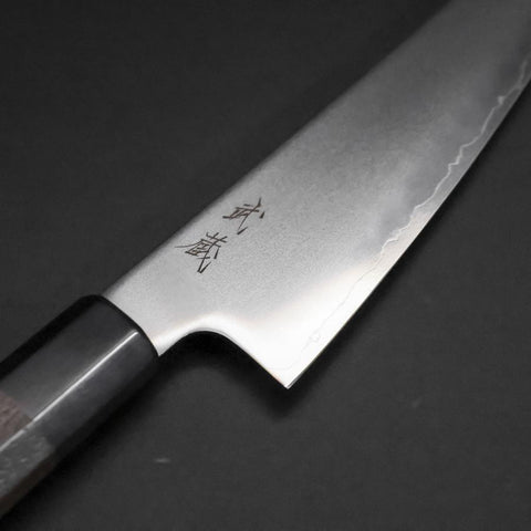 Gyuto SLD Miroir Manche en Buffle et Noyer 150mm-[Musashi]-[Couteaux de cuisine japonais]