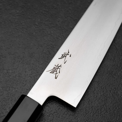 Gyuto SLD Miroir Manche en Buffle et Noyer 205mm-[Musashi]-[Couteaux de cuisine japonais]
