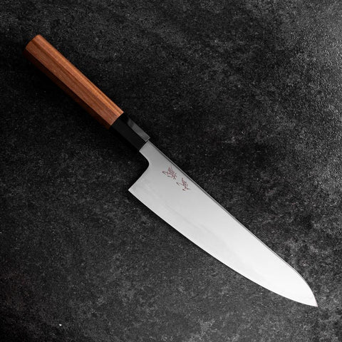 Gyuto SLD Miroir Manche en Buffle et Noyer 210mm-[Musashi]-[Couteaux de cuisine japonais]