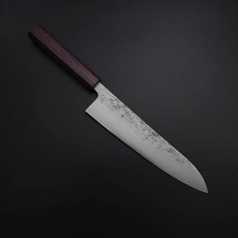 Gyuto SLD Nashiji Washi Manche Urushi Pourpre 210mm-[Musashi]-[Couteaux de cuisine japonais]
