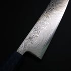 Gyuto SLD Nickel en Vagues Damas Manche Urushi Bleu 180mm-[Musashi]-[Couteaux de cuisine japonais]