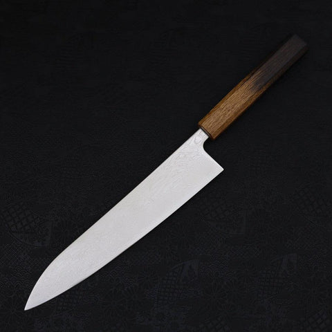 Gyuto SLD Nickel en Vagues Damas Manche Yaki Urushi 240mm-[Musashi]-[Couteaux de cuisine japonais]