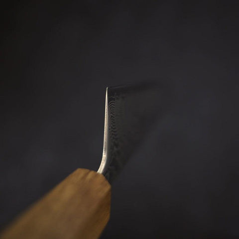 Gyuto SLD Nickel en Vagues Damas Manche Yaki Urushi 240mm-[Musashi]-[Couteaux de cuisine japonais]