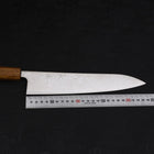 Gyuto SLD Nickel en Vagues Damas Manche Yaki Urushi 240mm-[Musashi]-[Couteaux de cuisine japonais]