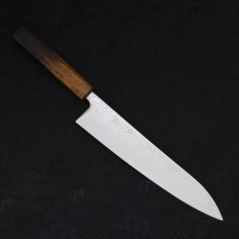 Gyuto SLD Nickel en Vagues Damas Manche Yaki Urushi 240mm-[Musashi]-[Couteaux de cuisine japonais]