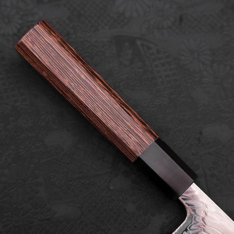 Gyuto SLD Nickel en Vagues Damas Manche en Buffle et Bois de Wengé 210mm-[Musashi]-[Couteaux de cuisine japonais]