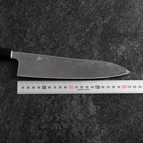 Gyuto SLD Nickel en Vagues Damas Manche en Buffle et Noyer 210mm-[Musashi]-[Couteaux de cuisine japonais]