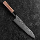 Gyuto SLD Nickel en Vagues Damas Manche en Buffle et Noyer 210mm-[Musashi]-[Couteaux de cuisine japonais]