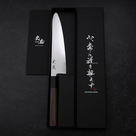 Gyuto SLD Poli Manche en Noyer 240mm-[Musashi]-[Couteaux de cuisine japonais]