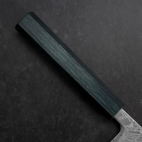 Gyuto SLD Wave Nickel Damascus Dark Blue Urushi Handle 240mm-[Musashi]-[Couteaux de cuisine japonais]
