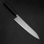Gyuto SLD Wave Nickel Damascus Dark Blue Urushi Handle 240mm-[Musashi]-[Couteaux de cuisine japonais]