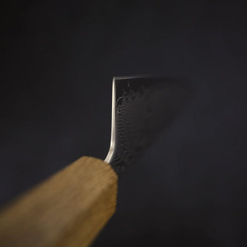 Gyuto SLD Nickel en Vagues Damas Manche Yaki Urushi 210mm-[Musashi]-[Couteaux de cuisine japonais]
