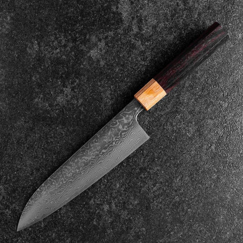 Gyuto SPG-Strix Damas Manche en Bois de Rose 180mm-[Musashi]-[Couteaux de cuisine japonais]