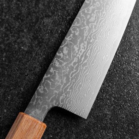 Gyuto SPG-Strix Damas Manche en Bois de Rose 180mm-[Musashi]-[Couteaux de cuisine japonais]