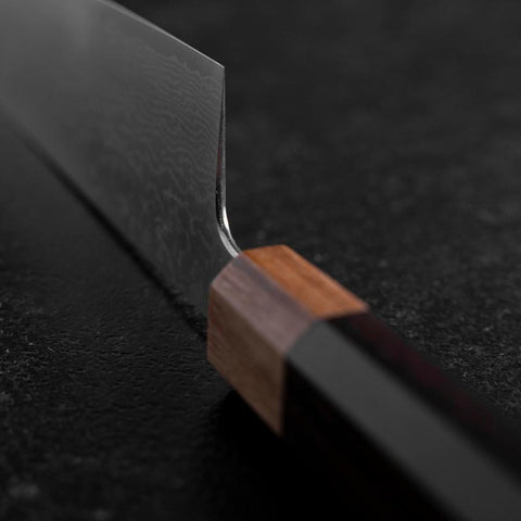 Gyuto SPG-Strix Damas Manche en Bois de Rose 180mm-[Musashi]-[Couteaux de cuisine japonais]