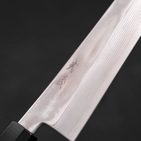 Gyuto Silver Steel #3 Damas Manche en Buffle et Bois de Wengé 210mm-[Musashi]-[Couteaux de cuisine japonais]