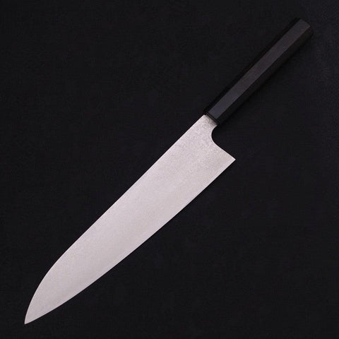 Gyuto Silver Steel #3 Damas Manche en Buffle et Ébène 240mm-[Musashi]-[Couteaux de cuisine japonais]