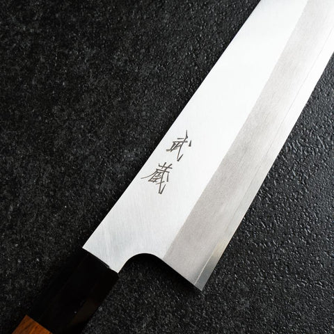 Gyuto Silver Steel #3 Kasumi Manche en Buffle et Bubinga 210mm-[Musashi]-[Couteaux de cuisine japonais]