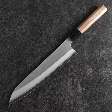Gyuto Silver Steel #3 Kasumi Manche en Buffle et Noyer 240mm-[Musashi]-[Couteaux de cuisine japonais]