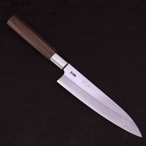 Gyuto Silver Steel #3 Manche en Noyer 180mm-[Musashi]-[Couteaux de cuisine japonais]