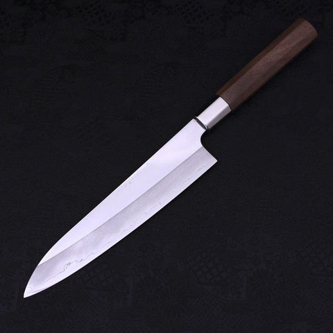 Gyuto Silver Steel #3 Manche en Noyer 210mm-[Musashi]-[Couteaux de cuisine japonais]