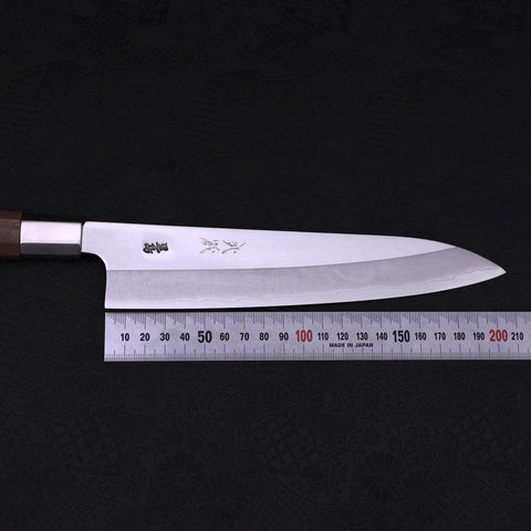 Gyuto Silver Steel #3 Manche en Noyer 210mm-[Musashi]-[Couteaux de cuisine japonais]