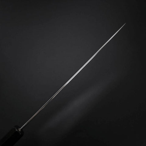 Gyuto Silver Steel #3 Miroir Honyaki Manche en Buffle et Ébène 240mm-[Musashi]-[Couteaux de cuisine japonais]