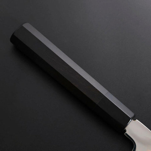 Gyuto Silver Steel #3 Miroir Honyaki Manche en Buffle et Ébène 240mm-[Musashi]-[Couteaux de cuisine japonais]