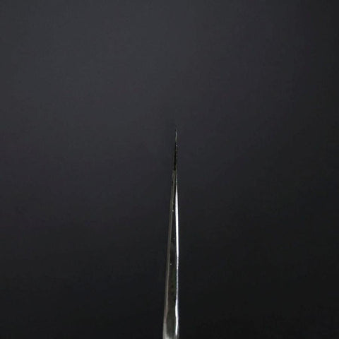 Gyuto Silver Steel #3 Mirror Honyaki Buffalo Ebony Handle 240mm-[Musashi]-[Japanese-Kitchen-Knives]