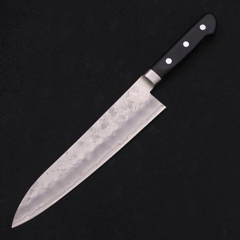 Gyuto Silver Steel #3 Nashiji Manche Occidental noire 210mm-[Musashi]-[Couteaux de cuisine japonais]