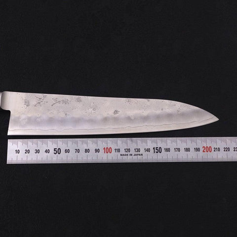 Gyuto Silver Steel #3 Nashiji Manche Occidental noire 210mm-[Musashi]-[Couteaux de cuisine japonais]