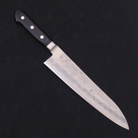Gyuto Silver Steel #3 Nashiji Manche Occidental noire 210mm-[Musashi]-[Couteaux de cuisine japonais]