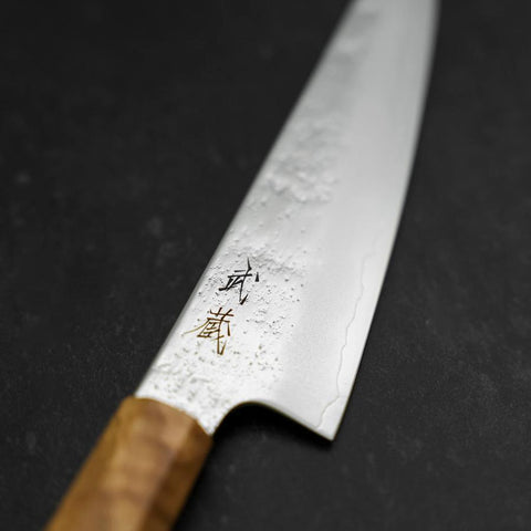 Gyuto Silver Steel #3 Nashiji Olive Handle 150mm (5.9”)