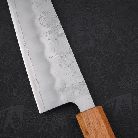 Gyuto Silver Steel #3 Nashiji Yaki Urushi Handle 210mm-[Musashi]-[Japanese-Kitchen-Knives]