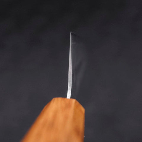 Gyuto Silver Steel #3 Nashiji Yaki Urushi Handle 210mm-[Musashi]-[Japanese-Kitchen-Knives]