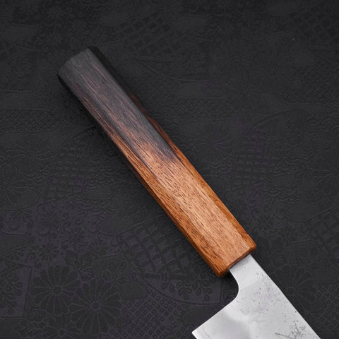 Gyuto Silver Steel #3 Nashiji Yaki Urushi Handle 210mm-[Musashi]-[Japanese-Kitchen-Knives]