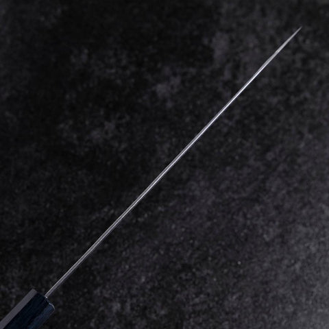 Gyuto Silver Steel #3 Nawame Damas Manche Urushi Bleu Foncé 240mm-[Musashi]-[Couteaux de cuisine japonais]