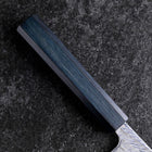 Gyuto Silver Steel #3 Nawame Damas Manche Urushi Bleu Foncé 240mm-[Musashi]-[Couteaux de cuisine japonais]