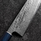 Gyuto Silver Steel #3 Nawame Damas Manche Urushi Bleu Sombre 210mm-[Musashi]-[Couteaux de cuisine japonais]
