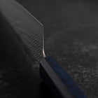 Gyuto Silver Steel #3 Nawame Damas Manche Urushi Bleu Sombre 210mm-[Musashi]-[Couteaux de cuisine japonais]
