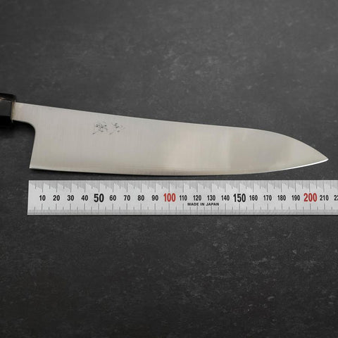 Gyuto Silver Steel #3 Poli Manche en Buffle et Magnolia 210mm-[Musashi]-[Couteaux de cuisine japonais]